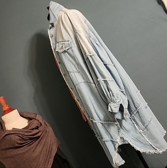 Ladies Soft Jean Duster OS - Picture 2 of 10